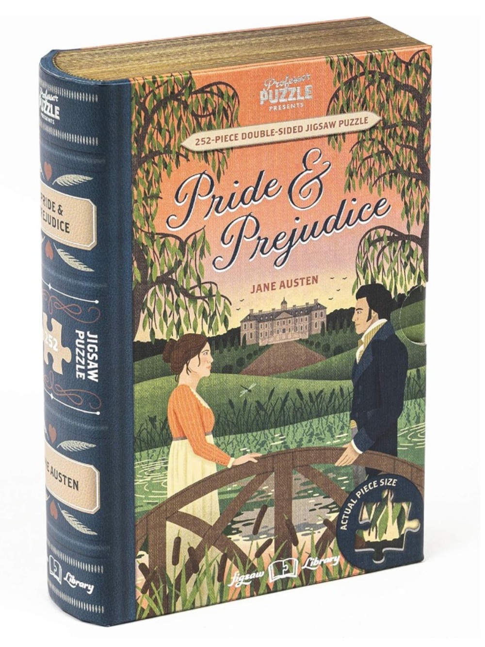 Professor Puzzle: Jigsaw Library Pride & Prejudice Double-Sided Book Shaped Box